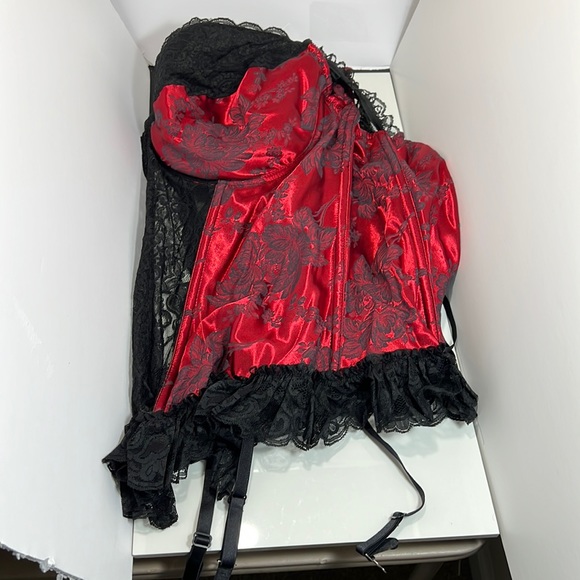 Intimate Attitudes Lace up Boned Corset - Picture 1 of 5